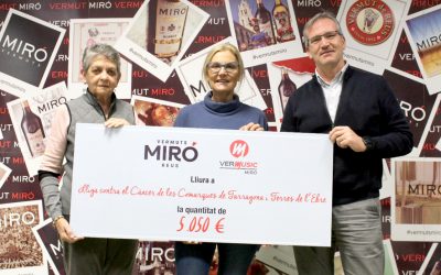 Vermuts Miró hace entrega 5.050 euros de la recaudación solidaria del Vermusic 2019 a la Liga Contra el Cáncer