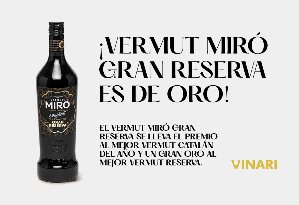 El Vermut Miró Gran Reserva se lleva el premio al mejor vermut catalán del año y una medalla Grande Oro en el mejor vermut negro reserva