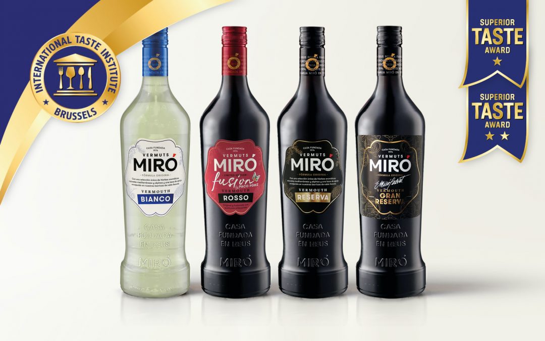 Vermuts Miró suma seis estrellas de oro en los premios del International Taste Institute 2022